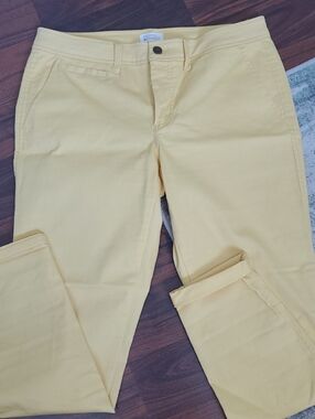 Market & Spruce Yellow Cropped Ankle Pants